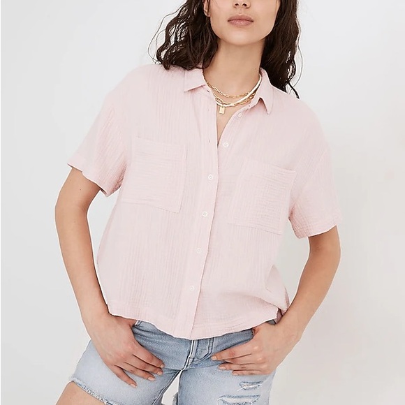 Madewell Lightspun Beachside Shirt - White - Picture 2 of 4